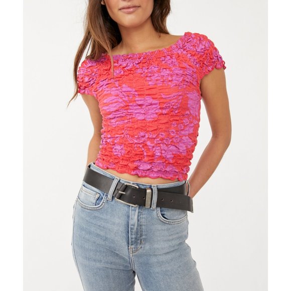 Free People Tops - 🎉LAST CHANCE🎉 NWT Free People Dominique Top / Cherry Combo